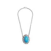 Colar Nemphis - Pedra Turquesa Oval M