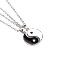 Colar NewZenro Yin Yang BFF Couples Pingente em Aço Inoxidável