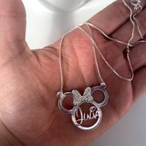 Colar Nome Personalizada Julia design minnie Semijoias - Pronta Entrega