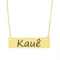 Colar Nome Personalizado Chapinha Gravação Kauê Banhado Ouro 18K - 999004067 Colar Nome Personalizado Chapinha Gravação Kauê Banhado Ouro 18K - 999004067
