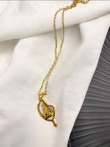 Colar Nossa Senhora Aparecida Aço Dourado