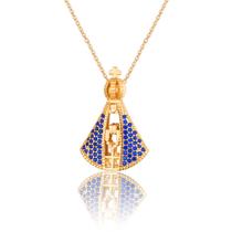 Colar Nossa Senhora Aparecida Banhado A Ouro 18k Dourado Colar Nossa Senhora Aparecida Banhado A Ouro 18k Dourado