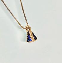 Colar Nossa Senhora Aparecida banhado em ouro amarelo 18K
