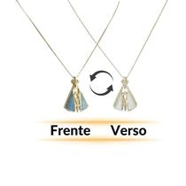 Colar Nossa Senhora Aparecida Com os Dois lados Semi Joias Banhado Ouro 18k Presente Aniversario Mae Mulher Esposa