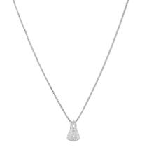 Colar Nossa Senhora Aparecida Com Pedra Folheada Prata 925 P