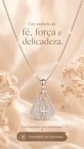 Colar Nossa Senhora Aparecida Prateado Pingente Religioso Feminino Bijuteria Fé e Proteção Colar Nossa Senhora Aparecida Prateado Pingente Religioso Feminino Bijuteria Fé e Proteção