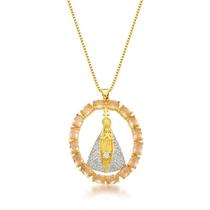 Colar nossa senhora com cristais e zircônia
