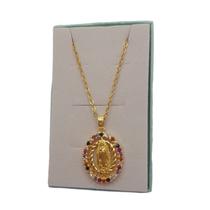 Colar nossa sra. de guadalupe metal zamak dourado com pedras Colar nossa sra. de guadalupe metal zamak dourado com pedras