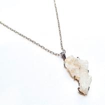 Colar Noura - Drusa De Cristal De Quartzo