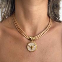 Colar Nude com Espírito Santo - Acessório Artesanal Exclusivo Colar Nude com Espírito Santo - Acessório Artesanal Exclusivo