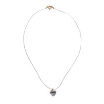 Colar Nylon Ponto de Luz Coração Mini