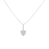 Colar Oficial 1cm Escudo Chapa Atlético MG 50cm Prata 925 Noble Joias
