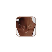 Colar OGD Silver Bow Pingant, gargantilha em camadas para mulheres Colar OGD Silver Bow Pingant, gargantilha em camadas para mulheres