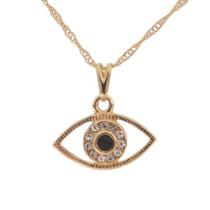 Colar Olho com Strass 10x18mm Proteção - Sunshine Cristais