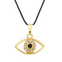 Colar Olho com Strass 10x18mm Proteção - Sunshine Cristais