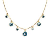 Colar Olho Grego - Banhado em Ouro 18k