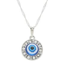 Colar Olho Grego com Círculo de Strass 13mm Sunshine Colar Olho Grego com Círculo de Strass 13mm Sunshine