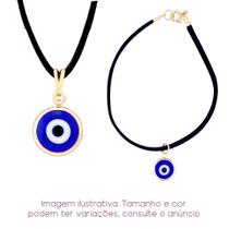 Colar Olho Grego + Pulseira de camurça - Sunshine Cristais Colar Olho Grego + Pulseira de camurça - Sunshine Cristais