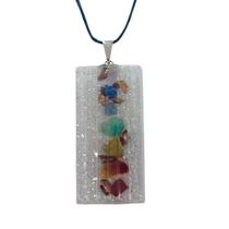 Colar Orgonite 7 Chakras Alinhamento Pedras Naturais Colar Orgonite 7 Chakras Alinhamento Pedras Naturais