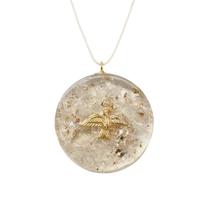 Colar Orgonite Conexão Divina Espirito Santo Cristal Com Ouro