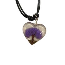 Colar Orgonite Coração Árvore da Vida - Pingente 3CMx3CM em Couro Ajustável Colar Orgonite Coração Árvore da Vida - Pingente 3CMx3CM em Couro Ajustável