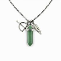 Colar Orixá Oxóssi Proteção Espiritual Okê Arô Quartzo Verde Colar Orixá Oxóssi Proteção Espiritual Okê Arô Quartzo Verde
