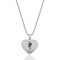 Colar Orixá Oxumarê Pingente Coração Conexão Espiritual