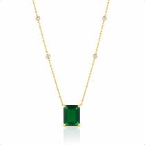 Colar Ouro 18k 750 Elos Português 6 Zircônias E Crisopázio Colar Ouro 18k 750 Elos Português 6 Zircônias E Crisopázio