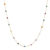 Colar Ouro 18k 750 Pedra Zircônia Branca Colorida 3mm 45cm Colar Ouro 18k 750 Pedra Zircônia Branca Colorida 3mm 45cm