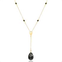 Colar Ouro 18k750 Gravatinha Zircônia 45cm