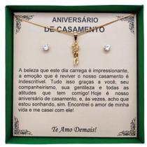 Colar Ouro Abraço Eterno Aniversário Casamento Presente Esposa Colar Ouro Abraço Eterno Aniversário Casamento Presente Esposa