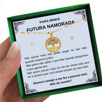 Colar Ouro Árvore da Vida Presente Pedido de Namoro + Dedicatória Colar Ouro Árvore da Vida Presente Pedido de Namoro + Dedicatória