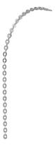 Colar Ouro Branco 18k 750 Bailarina 40 Cm Diamantado Maciço