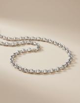 Colar Ouro Branco 18k 750 Elos Portugueses 1.5 45 Cm Maciço Cinza Colar Ouro Branco 18k 750 Elos Portugueses 1.5 45 Cm Maciço Cinza