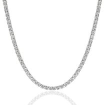 Colar Ouro Branco 18K Riviera Pedras Colar Ouro Branco 18K Riviera Pedras