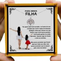 Colar Ouro Presente Aniversário Filha Mãe de Menina Árvore Vida + Dedicatória Colar Ouro Presente Aniversário Filha Mãe de Menina Árvore Vida + Dedicatória