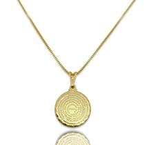 Colar Pai Nosso Medalha Oração Banhado a Ouro 18K