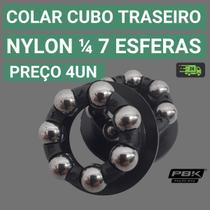Colar Para Cubo Traseiro Colar de Nylon 1/4 7 Esferas de Aço Colar Esferas C/ Protetor Cubo Traseiro