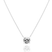 Colar PAVOI Banhado a Ouro 14K com Solitário de Zircônia Cúbica 1,5 Ct