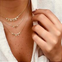 Colar Paz - Dourado - Antialérgico