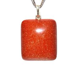 Colar Pedra do Sol Retangular Pino Prata 950