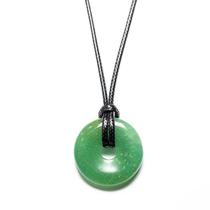 Colar Pedra Pi Pedra Quartzo Verde Natural Cordão Ajustável Colar Pedra Pi Pedra Quartzo Verde Natural Cordão Ajustável