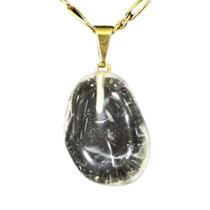 Colar Pedra Quartzo Cristal Rolado Mineral Quartzo Natural Colar Pedra Quartzo Cristal Rolado Mineral Quartzo Natural