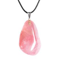 Colar Pedra Quartzo Rosa Extra Montagem Pino Prata 950 Colar Pedra Quartzo Rosa Extra Montagem Pino Prata 950