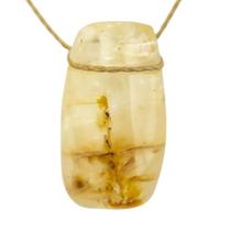 Colar Pedra Rolada Hematoide Amarelo Difusor Aromaterapia Colar Pedra Rolada Hematoide Amarelo Difusor Aromaterapia