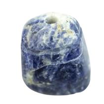 Colar Pedra Rolada Sodalita Difusor Aromaterapia Ranhurado Colar Pedra Rolada Sodalita Difusor Aromaterapia Ranhurado