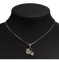 Colar Pedra Zirconia Coração Semijoia Prata F Ródio Presente