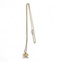 Colar Peixes Signo do Zodiaco Pingente Dourado 30 cm Colar Peixes Signo do Zodiaco Pingente Dourado 30 cm