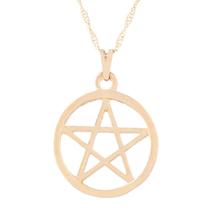 Colar Pentagrama com aro 25mm Wicca Estrela 5 Pontas - Sunshine Cristais