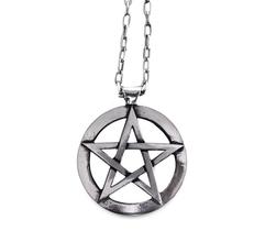 Colar Pentagrama Magia Bruxas Níquel 3,5cm corrente 65cm Colar Pentagrama Magia Bruxas Níquel 3,5cm corrente 65cm